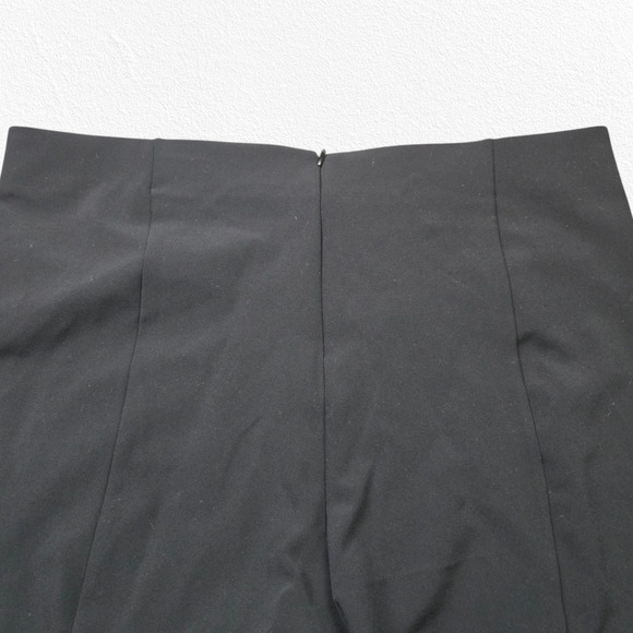 Zara Black Mini Flare High Waisted Wide Leg Split Minimal Dress Pants Size XXL - Picture 10 of 11